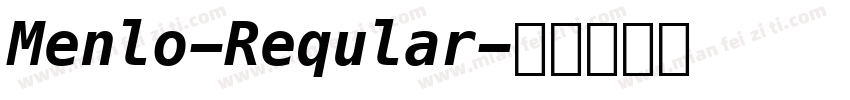 Menlo-Reqular字体转换