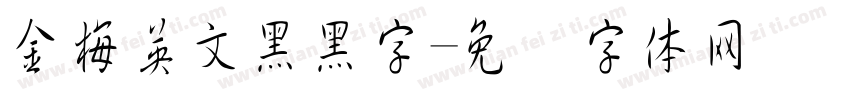 金梅英文黑黑字字体转换