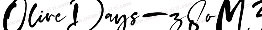 OliveDays-z8oM3字体转换