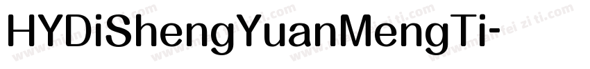 HYDiShengYuanMengTi字体转换