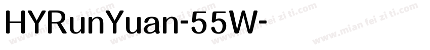 HYRunYuan-55W字体转换