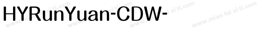 HYRunYuan-CDW字体转换
