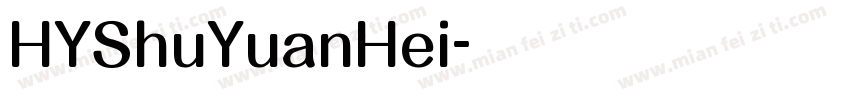 HYShuYuanHei字体转换