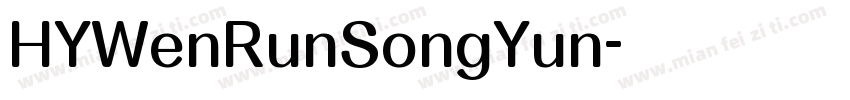 HYWenRunSongYun字体转换