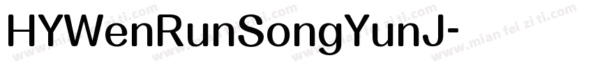 HYWenRunSongYunJ字体转换