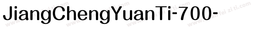 JiangChengYuanTi-700字体转换