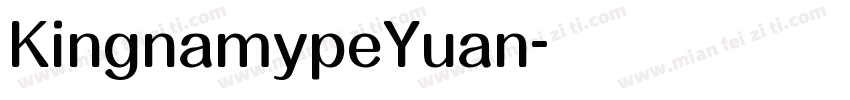 KingnamypeYuan字体转换