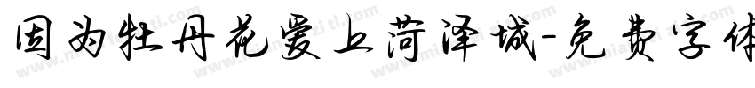 因为牡丹花爱上菏泽城字体转换