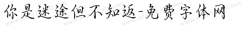 你是迷途但不知返字体转换