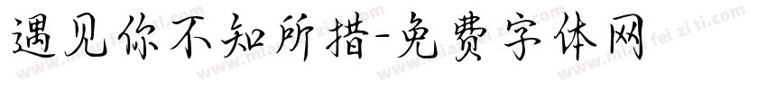 遇见你不知所措字体转换