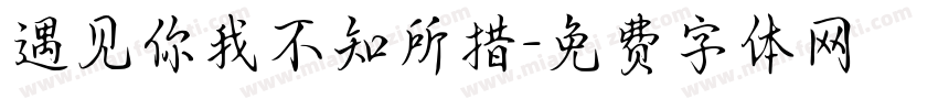 遇见你我不知所措字体转换
