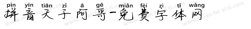 拼音天子阿哥字体转换