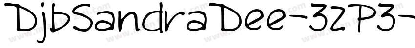 DjbSandraDee-32P3字体转换