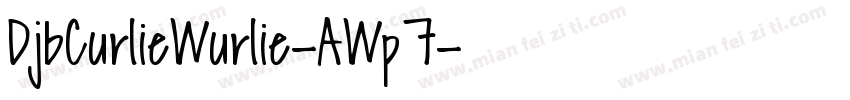 DjbCurlieWurlie-AWp7字体转换