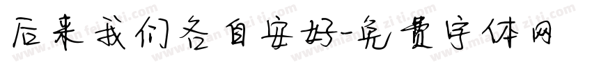 后来我们各自安好字体转换