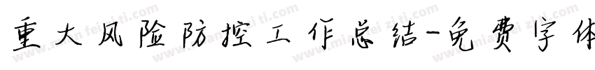 重大风险防控工作总结字体转换
