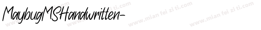 MaybugMSHandwritten字体转换