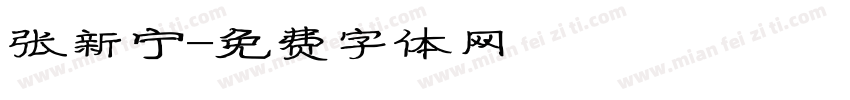 张新宁字体转换