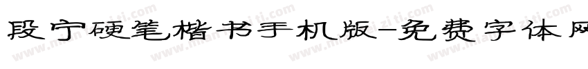 段宁硬笔楷书手机版字体转换
