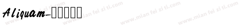 Aliquam字体转换