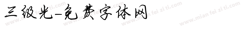 三级光字体转换