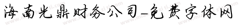 海南光鼎财务公司字体转换