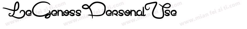 LeGenossPersonalUse-字体转换