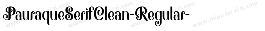 PauraqueSerifClean-Regular字体转换
