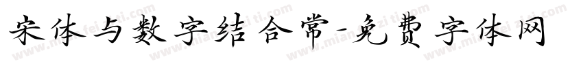 宋体与数字结合常字体转换