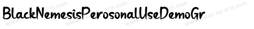 BlackNemesisPerosonalUseDemoGrunge-X82G字体转换