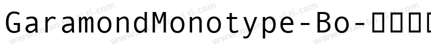 GaramondMonotype-Bo字体转换