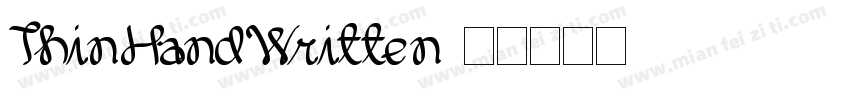 ThinHandWritten字体转换