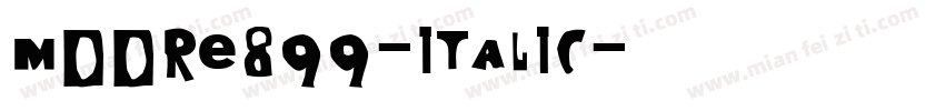 Moore899-Italic字体转换