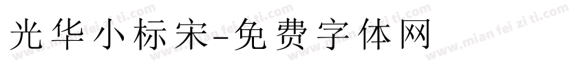 光华小标宋字体转换