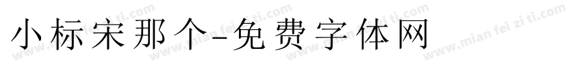 小标宋那个字体转换
