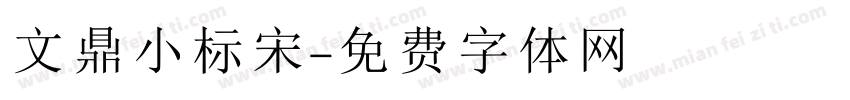 文鼎小标宋字体转换