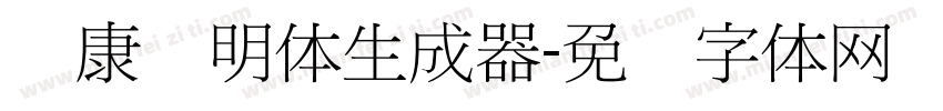 华康细明体生成器字体转换