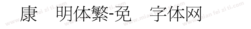 华康细明体繁字体转换