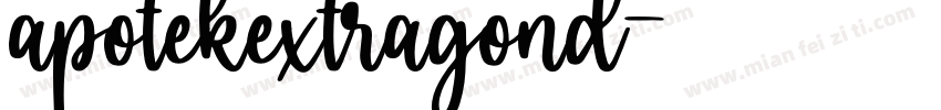 apotekextragond字体转换