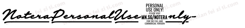 NoteraPersonalUse0nly字体转换