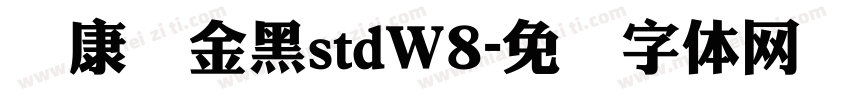 华康俪金黑stdW8字体转换