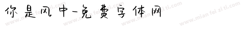 你是风中字体转换