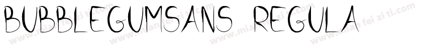 Bubblegumsans-regula字体转换