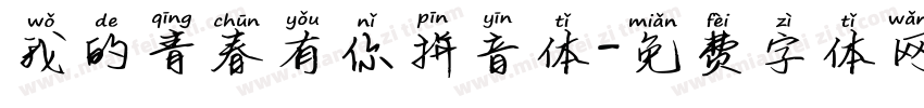 我的青春有你拼音体字体转换
