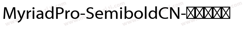 MyriadPro-SemiboldCN字体转换