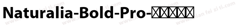 Naturalia-Bold-Pro字体转换