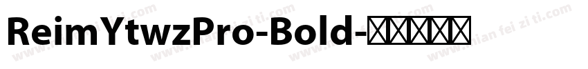 ReimYtwzPro-Bold字体转换