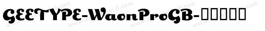 GEETYPE-WaonProGB字体转换