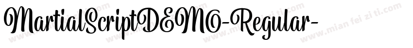 MartialScriptDEMO-Regular字体转换