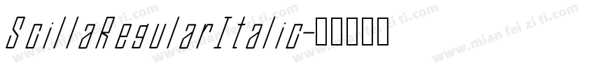 ScillaRegularItalic字体转换